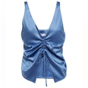 NANUSHKA Kiara Drawstring Satin Top